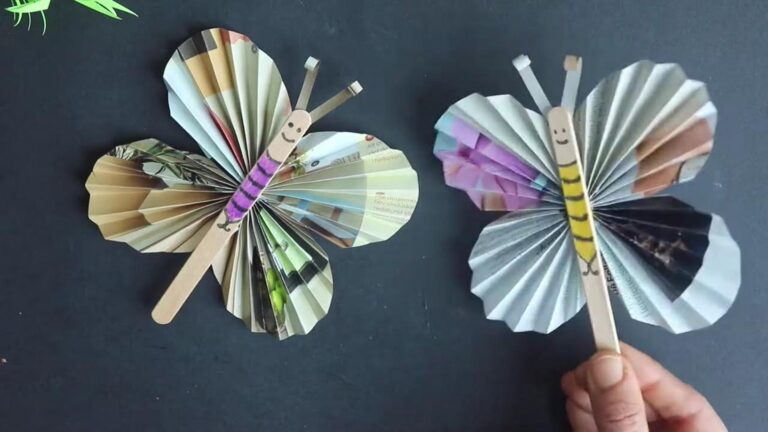 Incroyable… avec un simple journal, crée des papillons magnifiques pour chez toi !