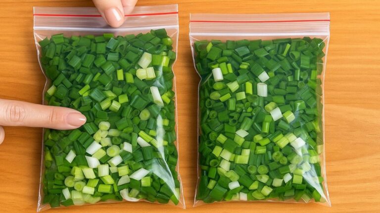 Cette astuce simple préserve vos oignons verts un an… sans frigo !