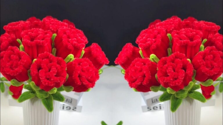Ce simple fil de nettoyage… pour créer une rose rouge captivante de table !