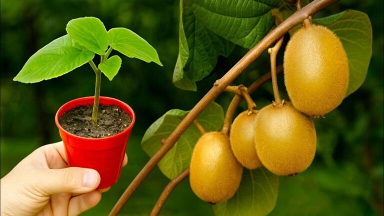 Quelques jardiniers utilisent cette astuce simple… Pour faire pousser des kiwis chez vous
