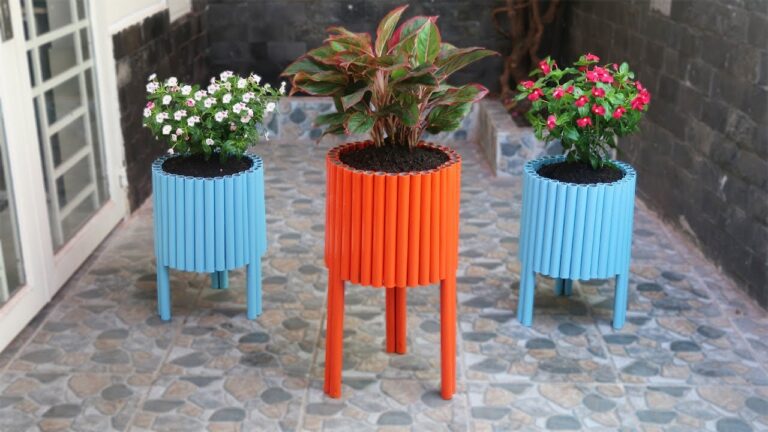 5 idées incroyables pour transformer des tuyaux en PVC en pots fleuris modernes