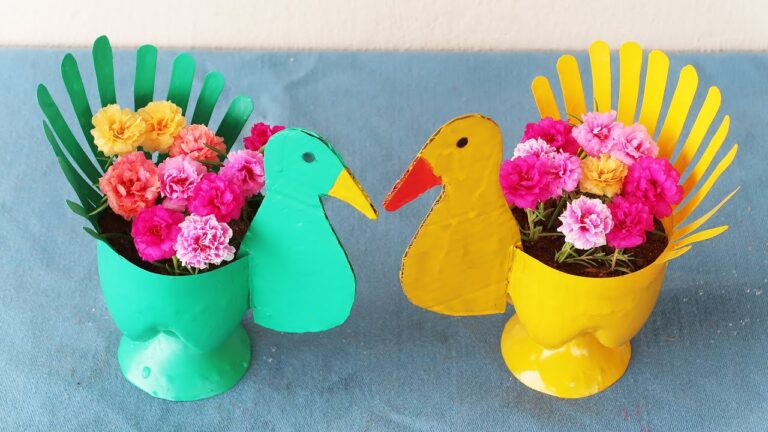 10 idées magnifiques de pots de fleurs en forme de cygne à réaliser avec des bouteilles recyclées !