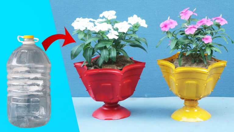 5 idées créatives pour transformer vos bouteilles en plastique en pots fleuris colorés