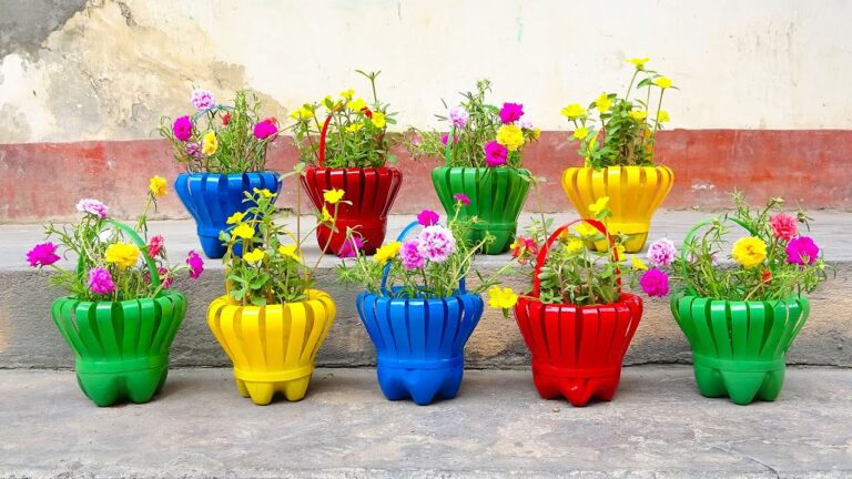 5 idées pour créer des paniers floraux avec des bouteilles en plastique recyclées