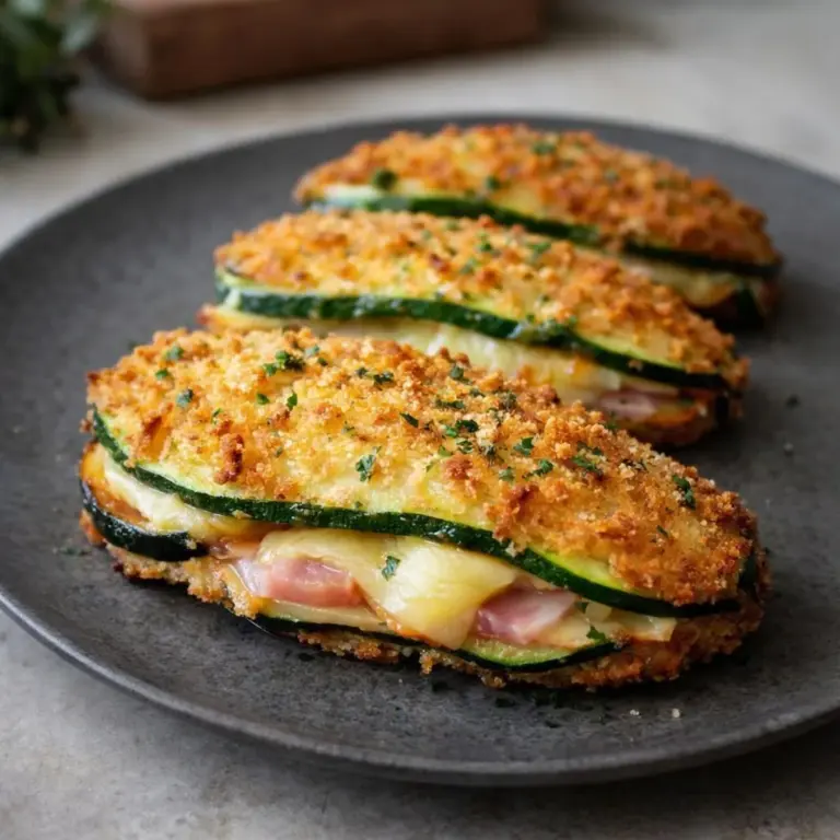 Cordon bleu de courgette : la recette facile au jambon et comté au four