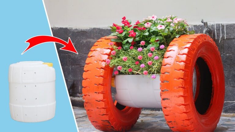 5 idées créatives pour recycler des barils et pneus en jardinières uniques