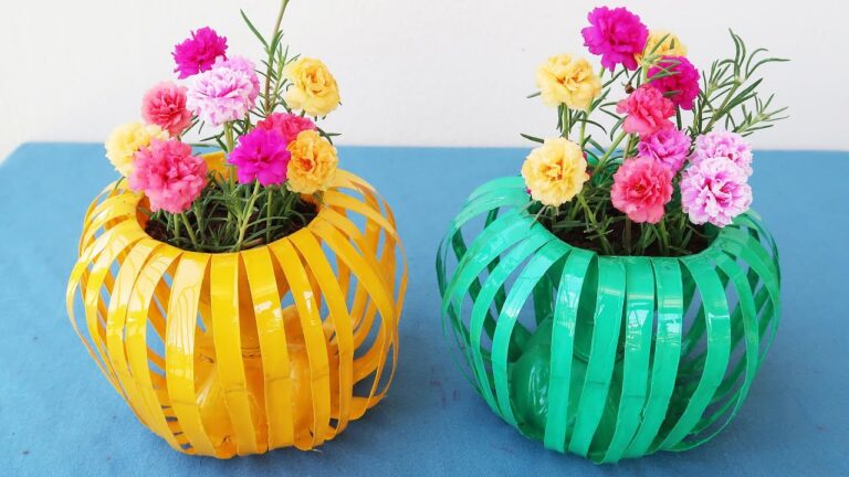 5 idées créatives pour des pots à fleurs en bouteilles plastiques recyclées