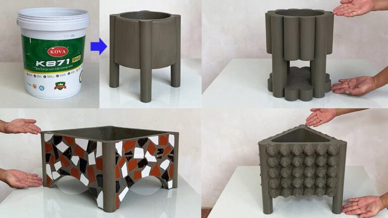 Créez 5 superbes pots en ciment faits maison pour embellir votre jardin !