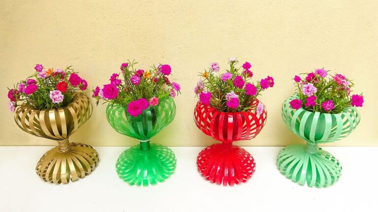 Transformez 5 bouteilles en plastique en charmants pots de fleurs pour votre jardin !