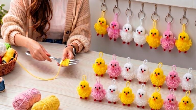 Créez 5 adorables poussins en 5 minutes avec une fourchette et du fil !