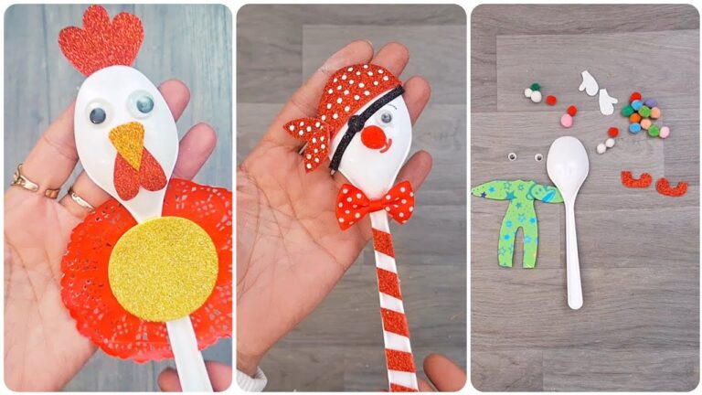 3 idées créatives à réaliser avec des cuillères en plastique !