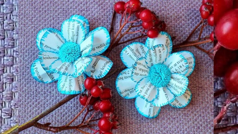 5 étapes simples pour réaliser des fleurs en papier journal magnifiques et originales