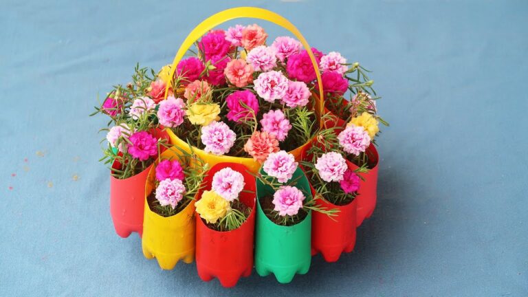 Transformez 1 récipient plastique en un pot de fleurs magnifique pour votre petit jardin !