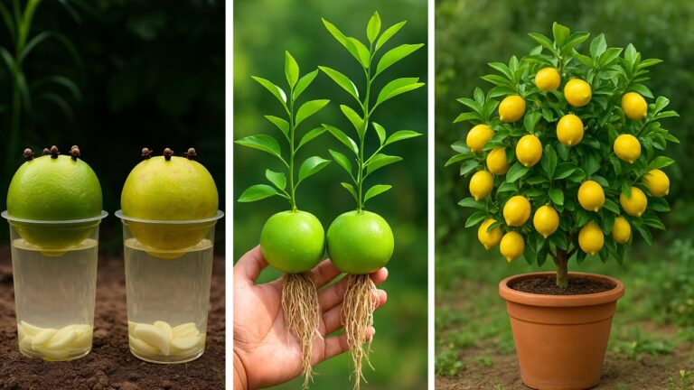 Faites pousser 5 citrons avec de l&rsquo;ail et des clous de girofle facilement ! 🍋🌱