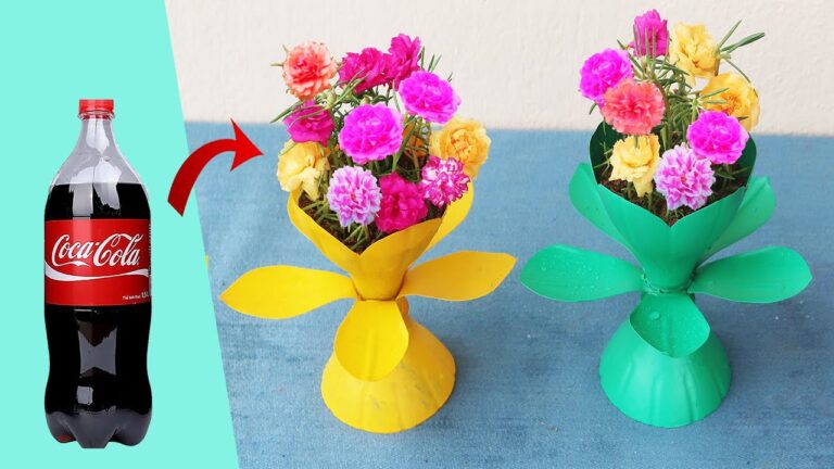5 idées de pots de fleurs DIY avec des bouteilles en plastique recyclées !