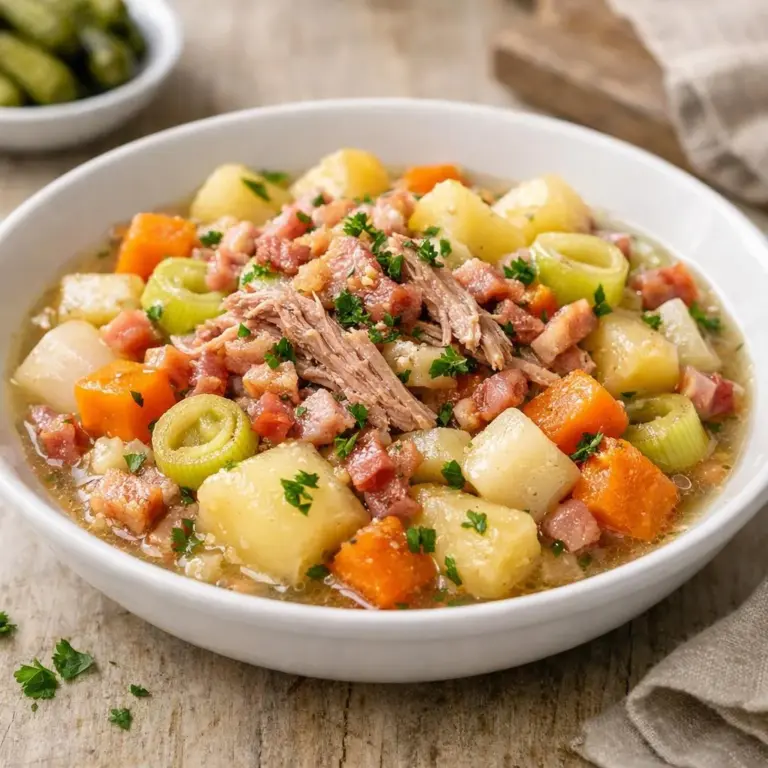 Recette de potée paysanne froide au lard fumé et légumes croquants