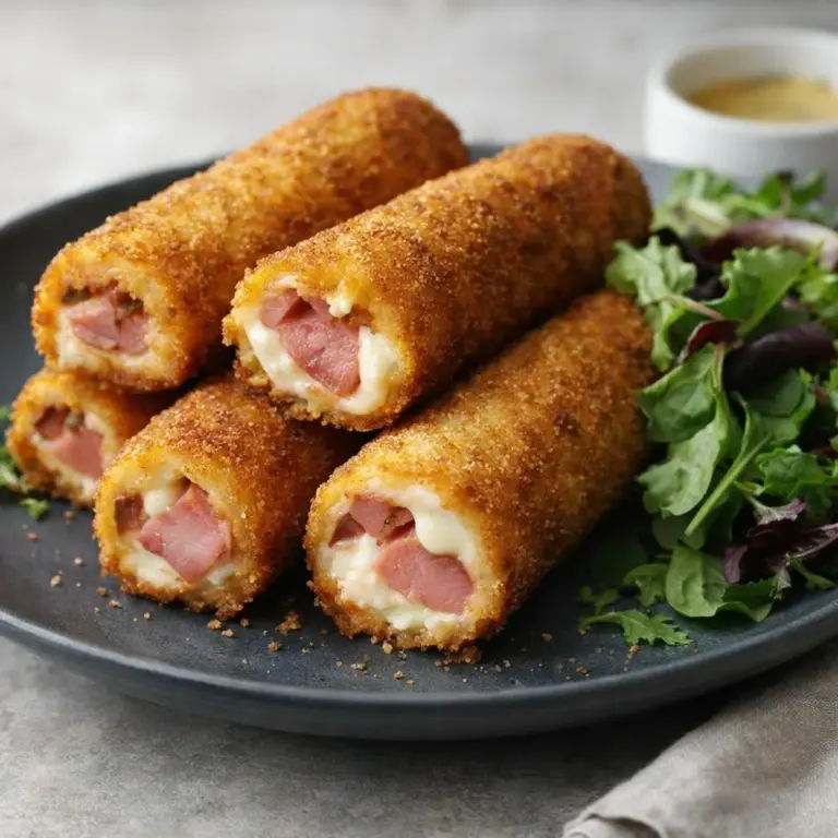 Roulés croustillants au jambon et chèvre : la recette irrésistible